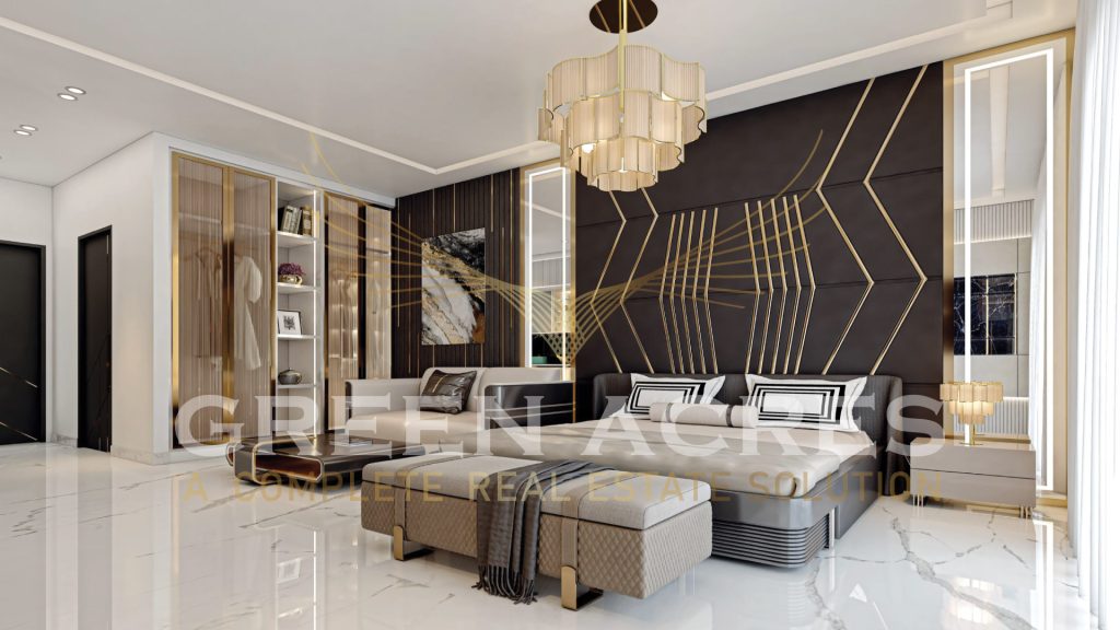 Elegant dining area in a 2-bedroom apartment at Bayz 101.